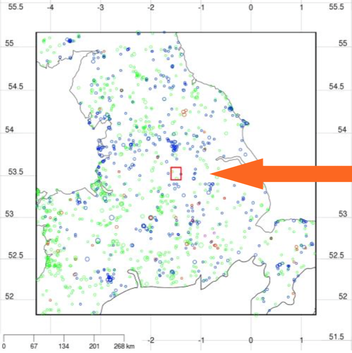 Map of local streets in left report